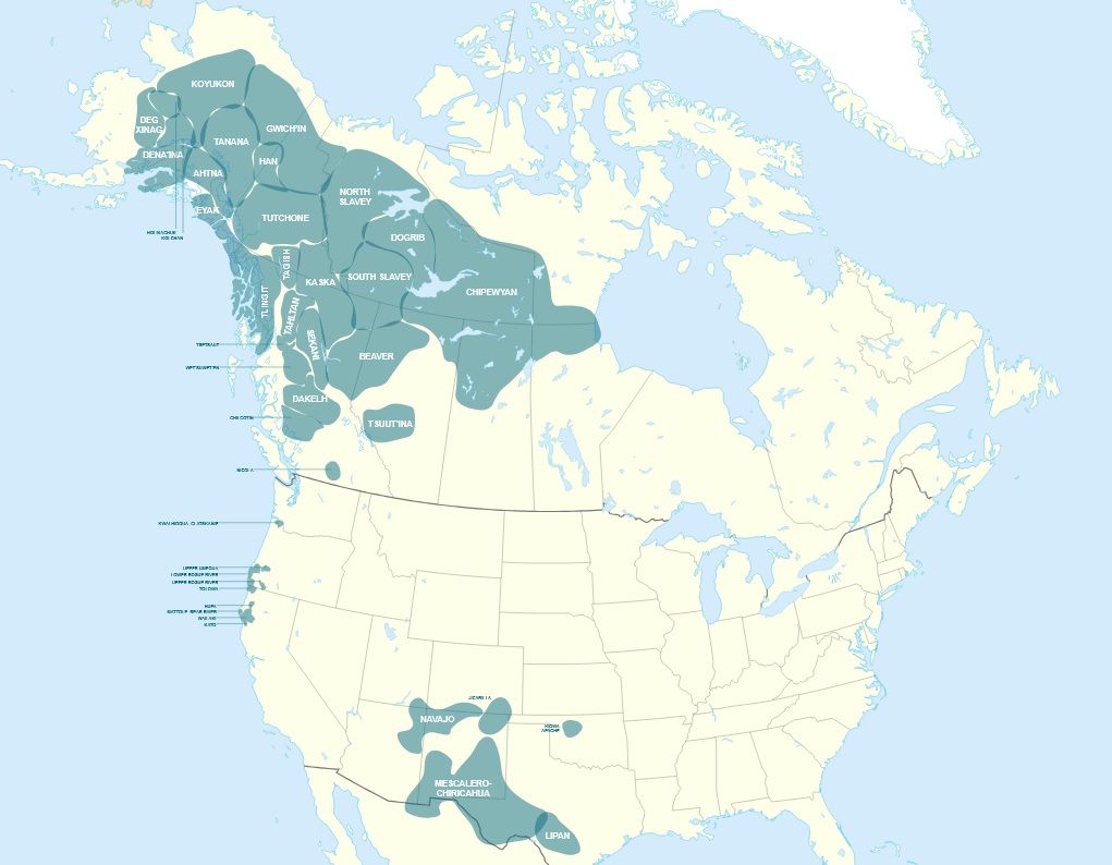 Dene Language Map